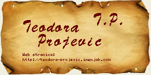 Teodora Projević vizit kartica